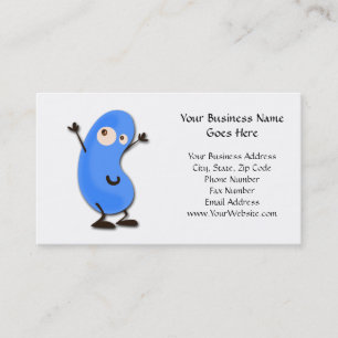 Cute Blue Bean Monster Business Card