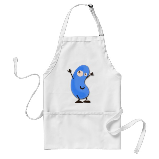 Cute Blue Bean Monster Standard Apron (Front)