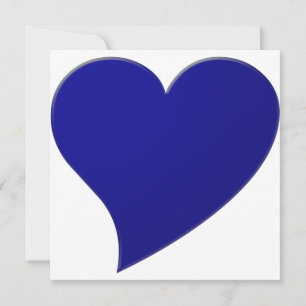 Cute blue big heart modern Valentine's day card
