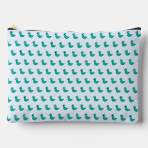 Cute blue bird accessory pouch