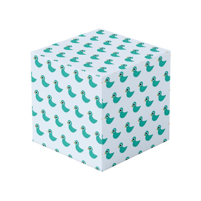 Cute blue bird cube (Front Angled)