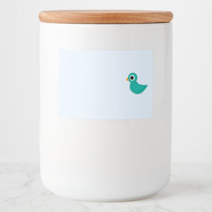 Cute blue bird food label