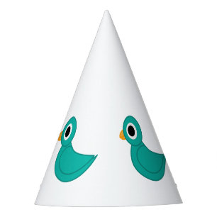 Cute blue bird party hat
