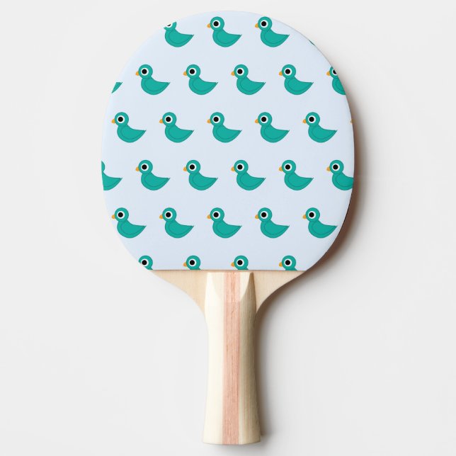 Cute blue bird ping pong paddle (Front)