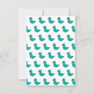 Cute blue bird thank you card