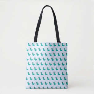 Cute blue bird tote bag