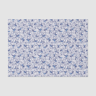 Cute Blue Birds Pattern Tissue Paper