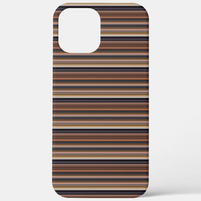 Cute blue brown stripes Case-Mate iPhone case (Back)