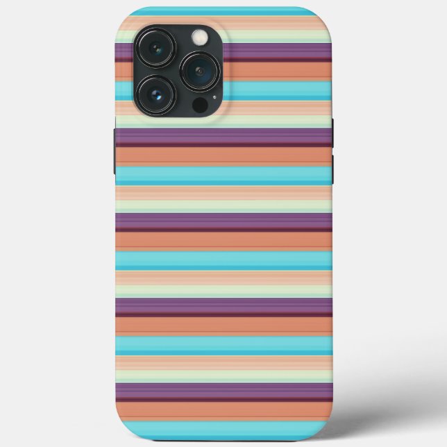 Cute blue brown stripes  Case-Mate iPhone case (Back)