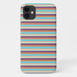 Cute blue brown stripes  Case-Mate iPhone case