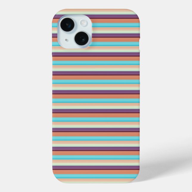Cute blue brown stripes  Case-Mate iPhone case (Back)