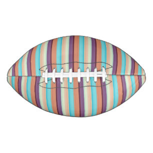 Cute blue brown stripes football
