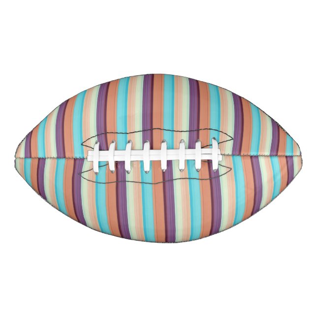 Cute blue brown stripes  football (Front)
