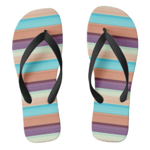 Cute blue brown stripes jandals