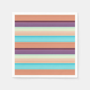 Cute blue brown stripes napkin