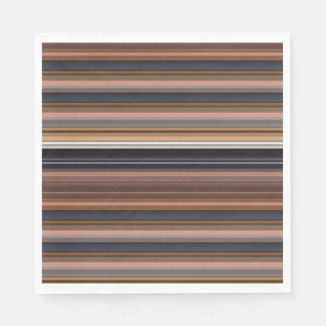 Cute blue brown stripes napkin (Front)