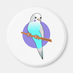 Cute Blue Budgie Magnet