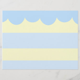 Cute blue cake scrapbook paper