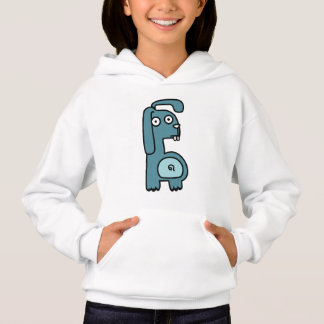 Cute Blue Cartoon Goat Girls Pullover
