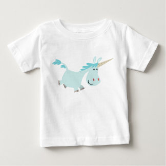 Cute Blue Cartoon Unicorn Baby T-Shirt