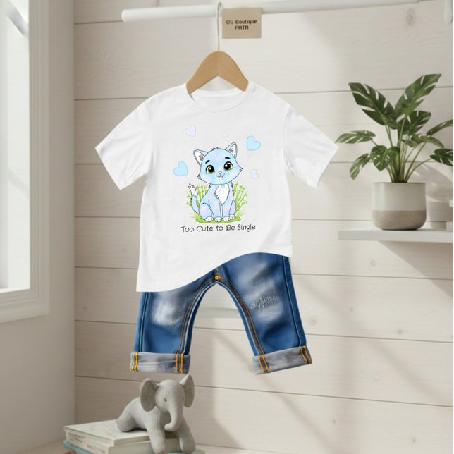 Cute blue cat baby T-Shirt (Creator Uploaded)