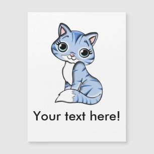 Cute blue cat cartoon