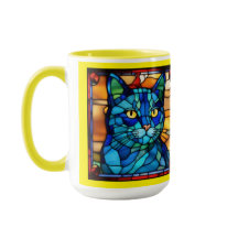 Cute Blue Cat Coffee Mug