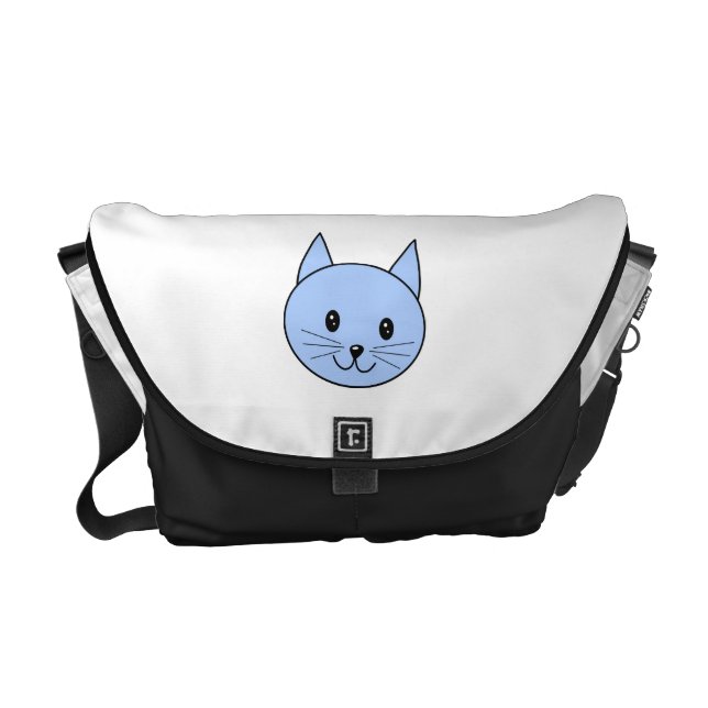 Cute Blue Cat. Messenger Bag (Front)