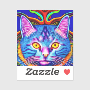 Cute Blue Cat with Yellow Eyes Ai Art