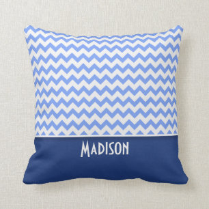 Cute Blue Chevron Pattern Cushion