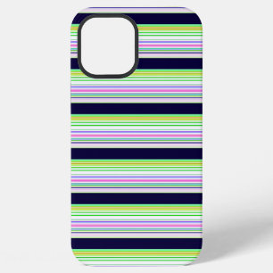 Cute blue colourful stripes iPhone 12 pro max case