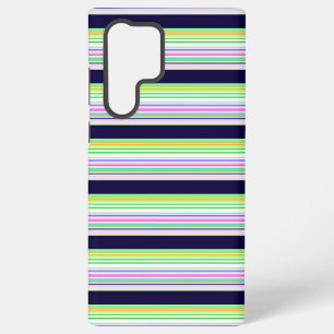 Cute blue colourful stripes samsung galaxy case
