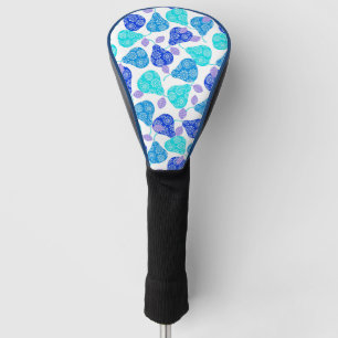 Cute blue decorative pears pattern golf head cover