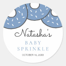 Cute Blue Doughnuts Baby Shower Sprinkle