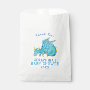 Cute Blue Dragon Baby Shower Favour Bags
