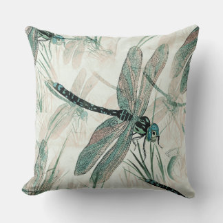 Cute Blue Dragonfly - Fun Insect Pattern Cushion