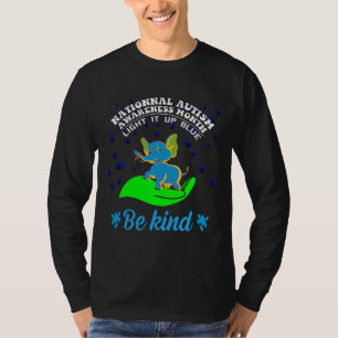 Cute Blue Elephant Autism Awareness Light It Up Bl T-Shirt