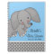 Cute Blue Elephant Baby Shower Guest Book