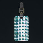 Cute Blue Elephants Pattern CUSTOMIZED Luggage Tag<br><div class="desc">Get ready for your vacation with this cheerful luggage tag - you can add your contact details to the other side or select a single sided design. Hand drawn design by me for you! Change the colour or font of the lettering as you like. Check my shop for more patterns...</div>