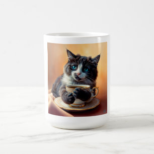 Cute Blue Eyed Kitten Coffee Mug