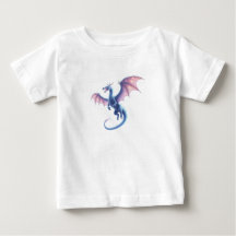 Cute Blue Fairytale Magic Dragon Cartoon