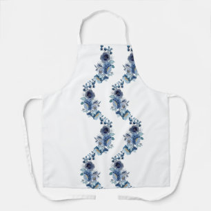 Cute Blue Floral Apron