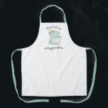 Cute Blue Floral Bakery Cake Mixer Apron<br><div class="desc">A cute bluek cake mixer with flowers decorates this bakery kitchen apron. Personalise it with your name and business information. Designed for you by Blackberry Boulevard.</div>