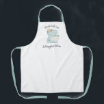 Cute Blue Floral Bakery Cake Mixer Apron<br><div class="desc">A cute bluek cake mixer with flowers decorates this bakery kitchen apron. Personalise it with your name and business information. Designed for you by Blackberry Boulevard.</div>