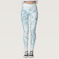 Cute Blue Floral Lace Simple