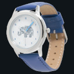 Cute blue Floral Paisley Elephant Illustration Watch<br><div class="desc">Cute navy-blue floral paisley elephant illustration. Ble numerals are optional. Any colour of this elephant can be requested by email. If you need any help customising any of my designs,  contact ArtOnWear designer. Free text formatting with live help available by request.</div>