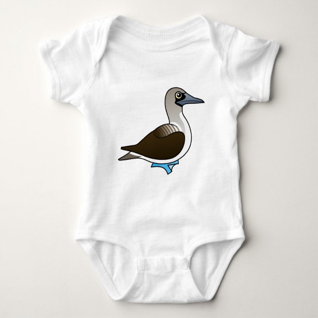Cute Blue-footed Booby Baby Bodysuit (Front)