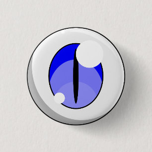 Cute Blue Ghost Eyeball 3 Cm Round Badge
