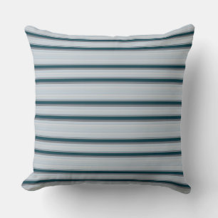 Cute blue grey stripes cushion