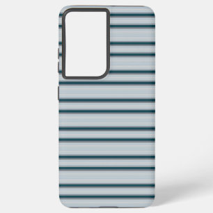 Cute blue grey stripes samsung galaxy case